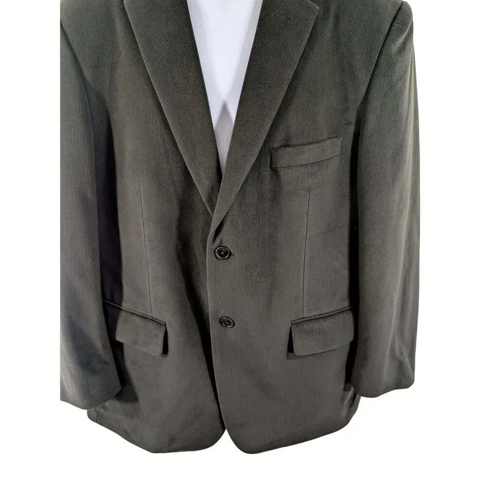 NWOT! PRONTO UOMO! ESPRESSO BROWN FINE, VELVETY CORDUROY 2 BUTTON JACKET! 46S